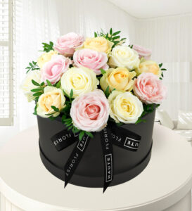 Avalanche Affection - Hat Box Flowers - Flowers in a Hat Box - Luxury Flowers - Birthday Gifts