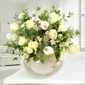 Rome - Haute Florist Bouquet - Luxury Flowers - White Bouquet - Luxury Flower Delivery